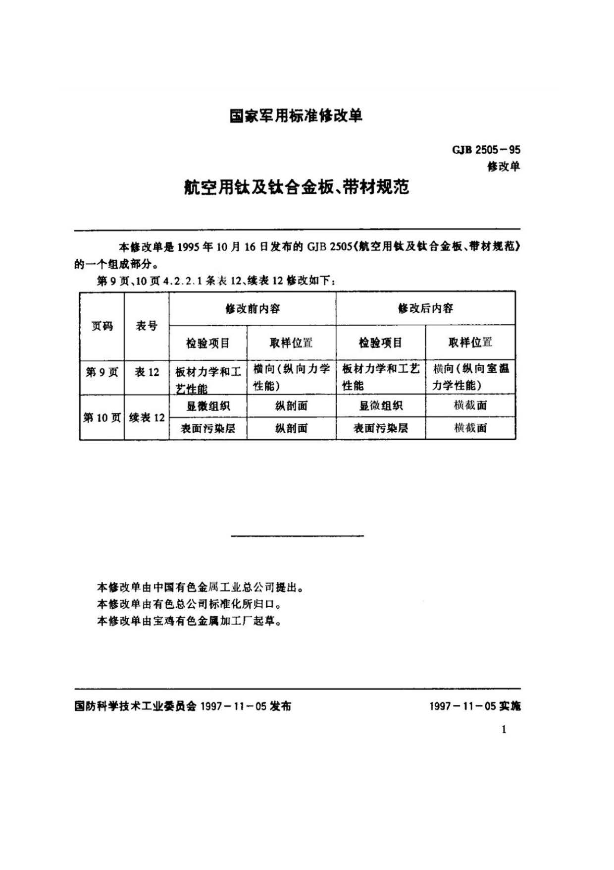 航空用鈦及鈦合金板、帶材規范